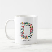 Mug Lettre D | LETTRE FLEURIE Whimsical Monogramme I M (Gauche)