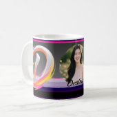 Mug Lettre D Néon Fluide Abstraite Brosse (Devant gauche)
