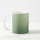 Mug Lettre D Pailletée Or Vert Olive (Gauche)