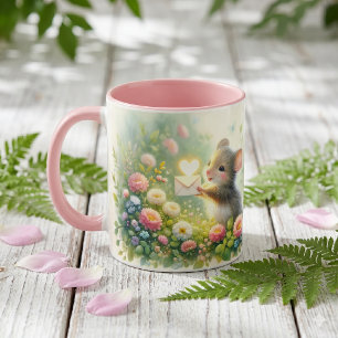 Mug Lettre d'amour de souris de cottage Prairie