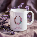 Mug LETTRE D'Aquarelle D'Or Rose O<br><div class="desc">LETTRE D'Aquarelle D'Or Rose O</div>