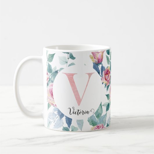 Mug Lettre d'aquarelle V (Gauche)