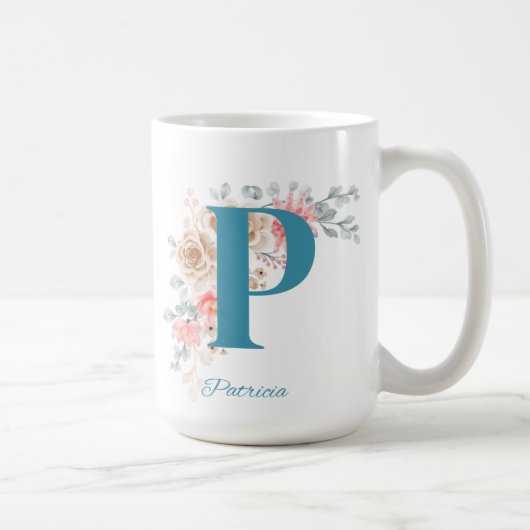 MUG LETTRE DE CABINE PERSONNALISÉE P (Droite)