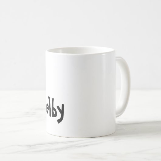 Mug - Lettre de chat S avec nom (Devant droit)