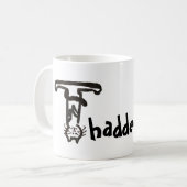 Mug - Lettre de chat T avec nom (Devant gauche)
