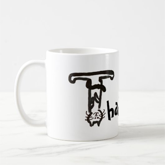 Mug - Lettre de chat T avec nom (Gauche)