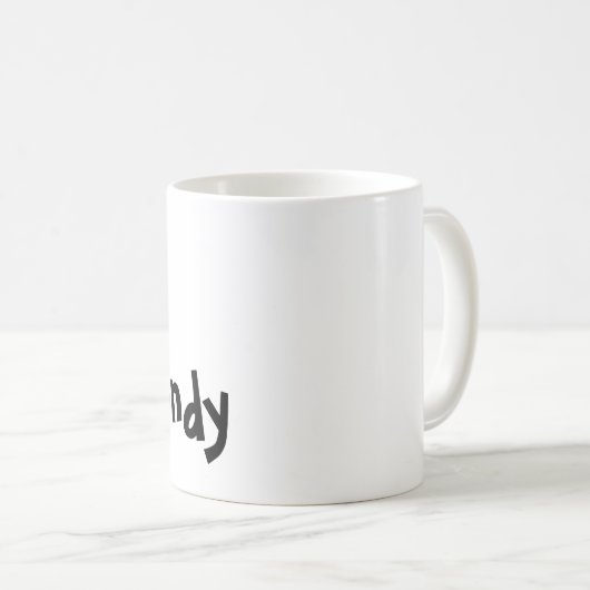 Mug - Lettre de chat W avec nom (Devant droit)