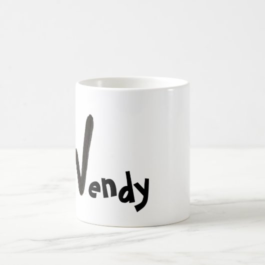 Mug - Lettre de chat W avec nom (Centre)