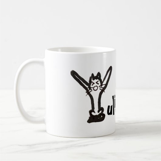 Mug - Lettre de chat Y avec nom (Gauche)