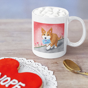 Mug Lettre de doux cœur livrée par Corgi