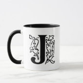 Mug Lettre de fantaisie J (Gauche)