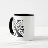 Mug Lettre de fantaisie K (Devant gauche)