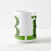 Mug ⛳ Lettre de golf B Monogramme Cadeau moderne éléga (Centre)