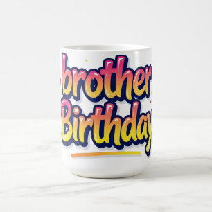 Mug Lettre de graffiti coloré pour l'anniversaire d'un
