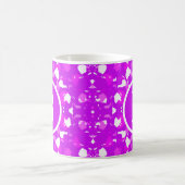 Mug Lettre de marques symétriques rose et blanc (Centre)