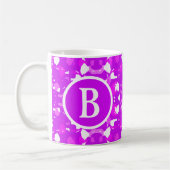 Mug Lettre de marques symétriques rose et blanc (Gauche)