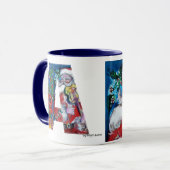 MUG LETTRE DE NOËL / PÈRE NOËL AVEC MONOGRAM DE VIOLON (Devant gauche)