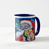 MUG LETTRE DE NOËL / PÈRE NOËL AVEC MONOGRAMME DE VIOL (Devant droit)