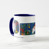 MUG LETTRE DE NOËL / PÈRE NOËL ROUGE RIBBON MONOGRAM (Devant gauche)