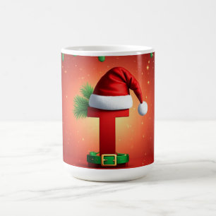 Mug Lettre de Noël T pour les cadeaux de vacances