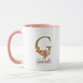 Mug Lettre de nom personnalisée G papier d'aluminium o (Gauche)