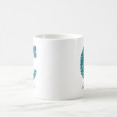 Mug LETTRE DE Parties scintillant Turquoise FLAMBÉE C  (Centre)