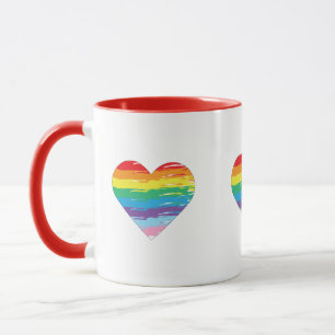 Mug LETTRE DE PRIME DU COEUR LGBTQIA - Drapeau arc-en-