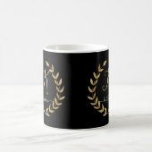 Mug Lettre de script K Noir n Or Nom (Centre)
