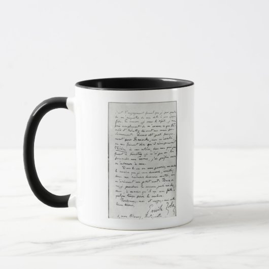 Mug Lettre de Zola à Edouard Manet 1868 (Gauche)