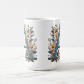 Mug Lettre Décorative A Avec Émail Bleu (Centre)