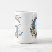 Mug Lettre Décorative G Avec Émail Bleu (Centre)