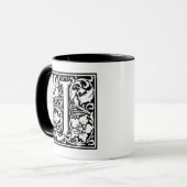 Mug Lettre décorative "J" initiale (Devant gauche)