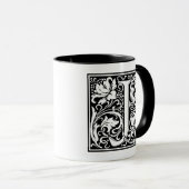 Mug Lettre décorative "J" initiale (Devant droit)