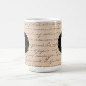 Mug Lettre d'écriture ancienne Monogramme papier (Centre)