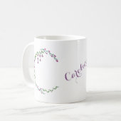 Mug Lettre dessinée à la main C Monogramme initial Vin (Devant gauche)