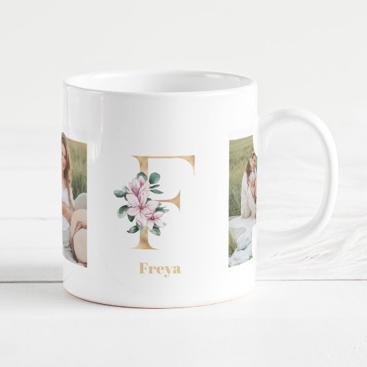 Mug LETTRE D'OR F | Deux monogrammes photo