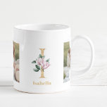 Mug LETTRE D'OR I Flower | Deux monogrammes photo<br><div class="desc">LETTRE D'OR I Flower | Deux monogrammes photo</div>