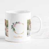 Mug LETTRE D'OR Moderne C Flower | Deux monogrammes ph