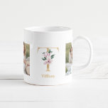 Mug LETTRE D'OR Moderne T Flower | Deux monogrammes ph<br><div class="desc">LETTRE D'OR Moderne T Flower | Deux monogrammes photo</div>