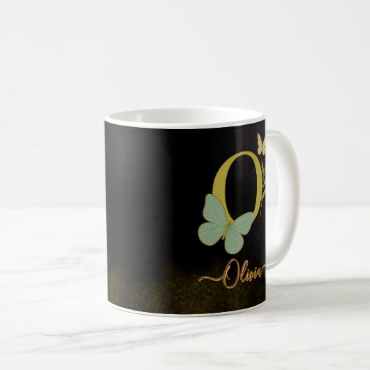MUG LETTRE D'OR O BROUILLARD (Devant droit)