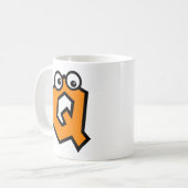 Mug Lettre drôle Q de monogramme (Devant gauche)