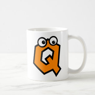 Mug Lettre drôle Q de monogramme
