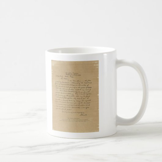 Mug Lettre du Président Abraham Lincoln à Mme Bixby (Droite)