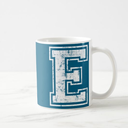Mug Lettre E majuscule Alphabet Initial Design (Droite)
