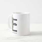 Mug Lettre E Monogramme | Cactus tropicaux Personnalis (Devant gauche)