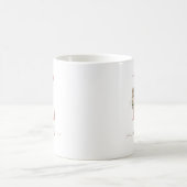 Mug Lettre "E" Monogramme en Or Rose et Ivoire Floral (Centre)