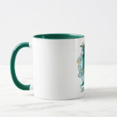 Mug Lettre E Monogramme Or et Sarcelle Aquarelle (Gauche)