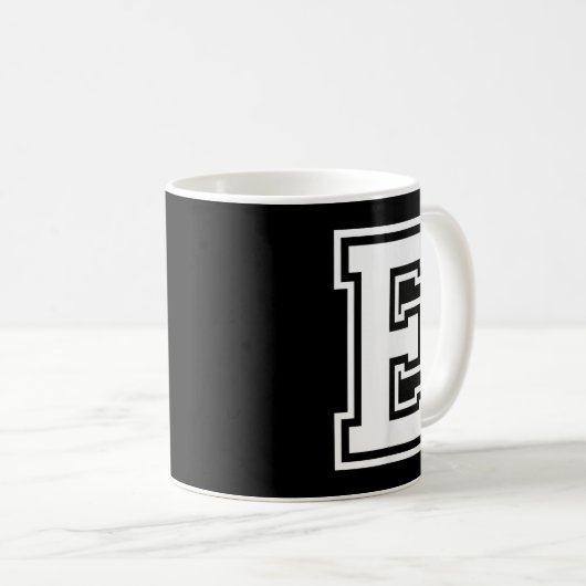 Mug Lettre E Nom Variété initiale Alphabet Monogramme (Devant droit)