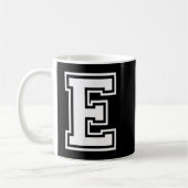 Mug Lettre E Nom Variété initiale Alphabet Monogramme (Gauche)
