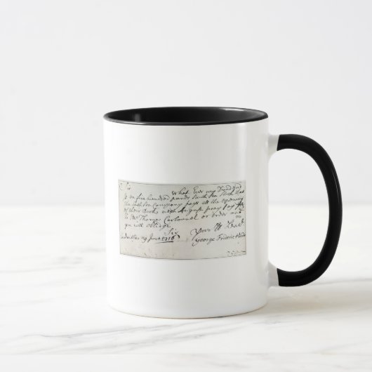 Mug Lettre écrite par Handel, juin 1716 (Droite)